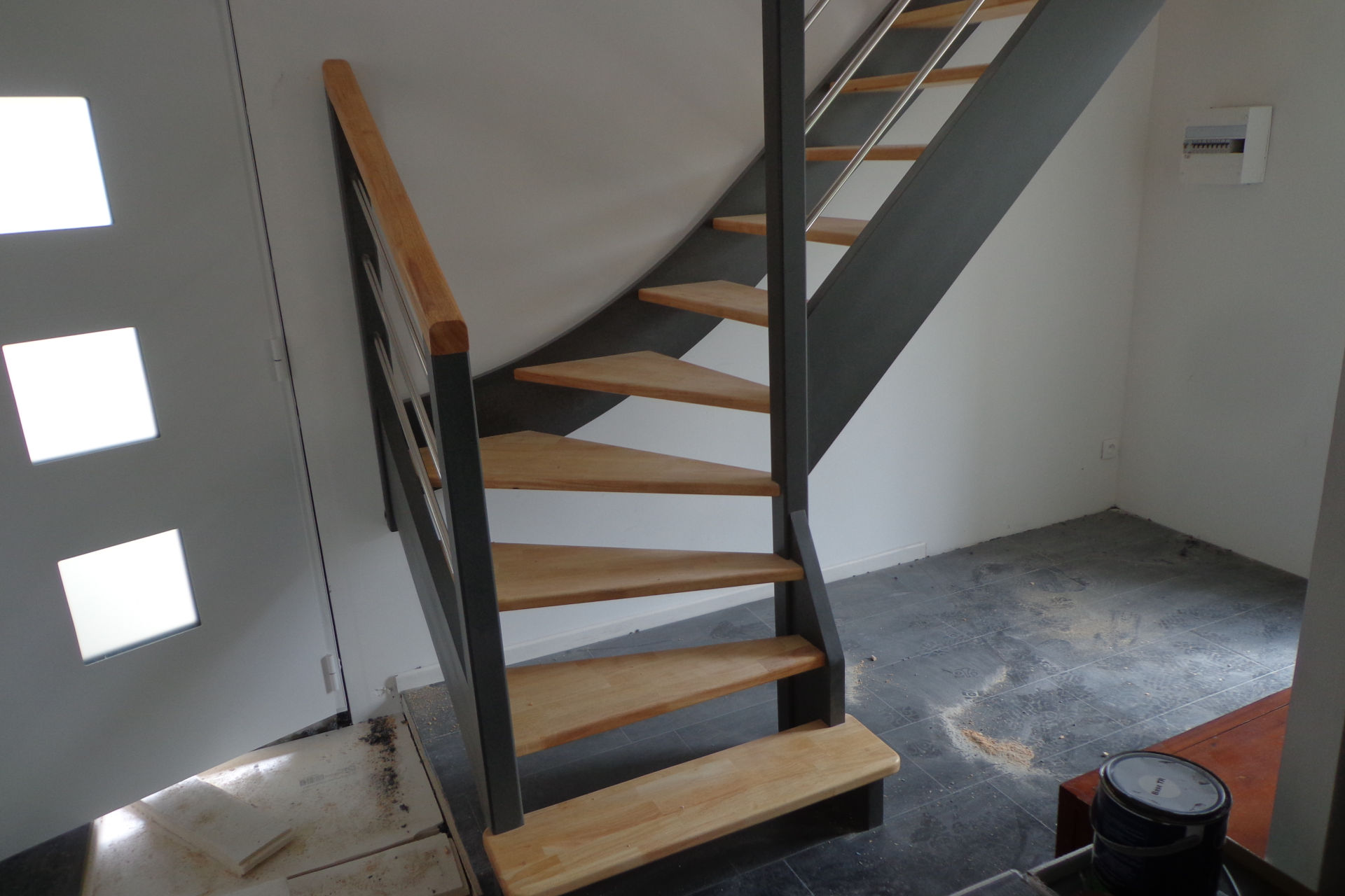 Escalier moderne sans contre marche
